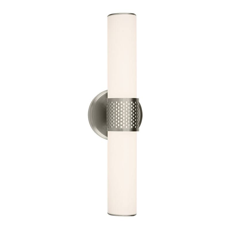 Kichler Lighting Sashi 18" Bath Bar Small LED with White Glass in Brushed Nickel
