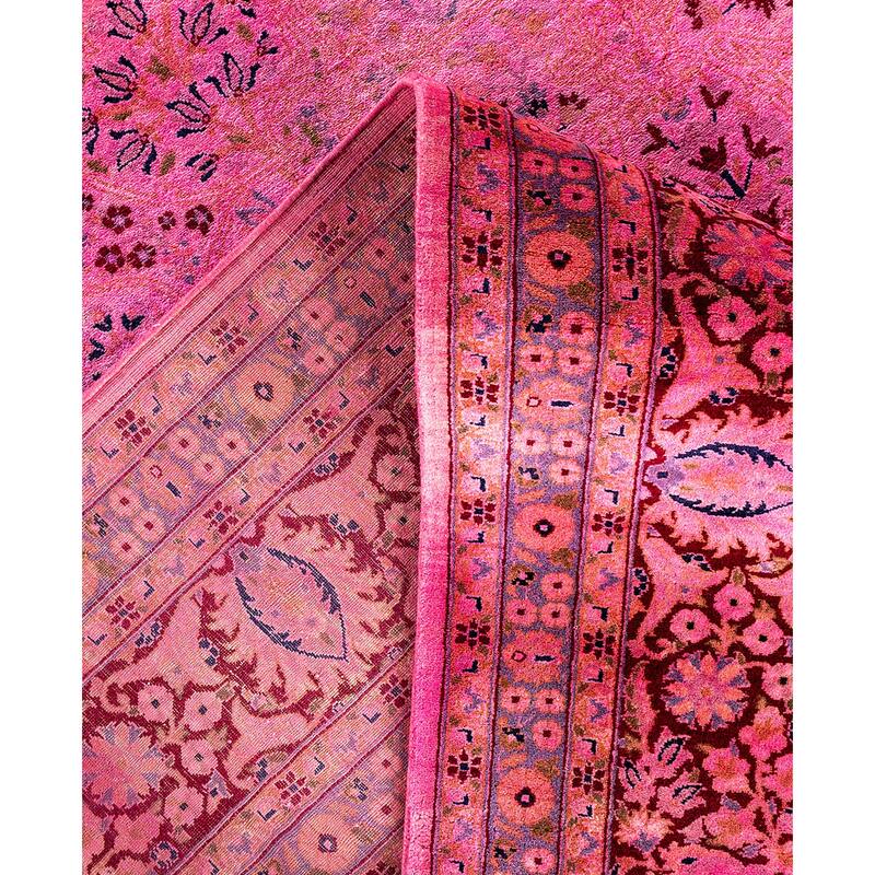 Overdyed One-of-a-Kind Hand-Knotted Area Rug - Pink - 8' 1" x 15' 8"