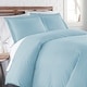 preview thumbnail 109 of 118, Vilano Comfort Premium Ultra-soft 3-piece Duvet Cover Set Light Blue - 2 Piece - Twin