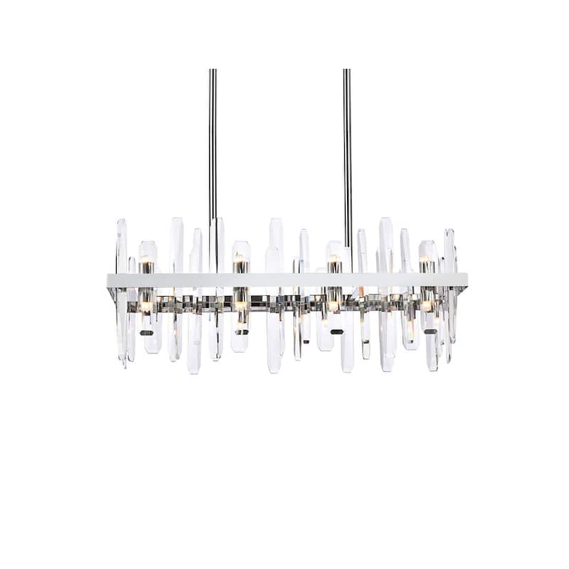 Indigo Home 30 inch crystal rectangle chandelier