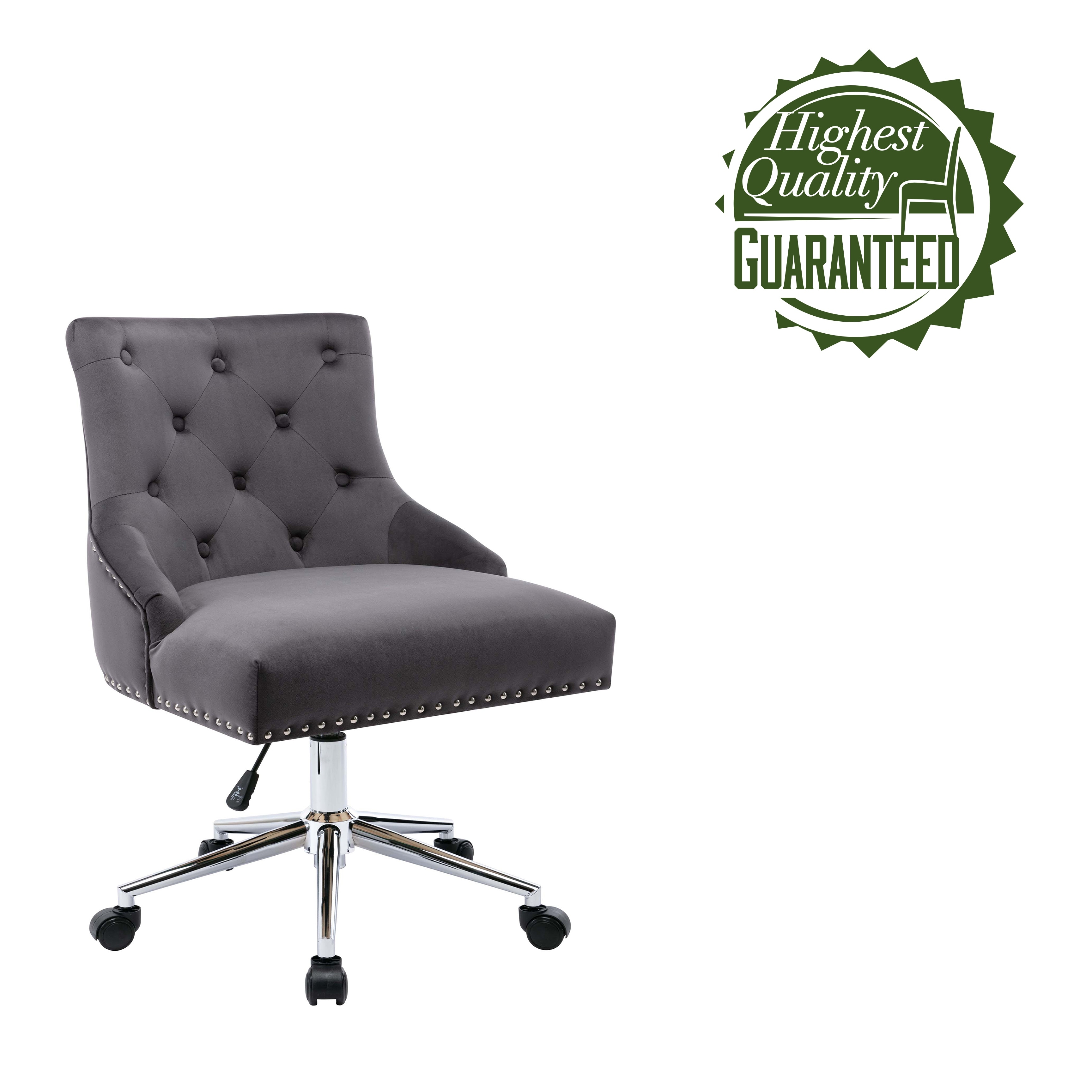 Grey studded sales office chair