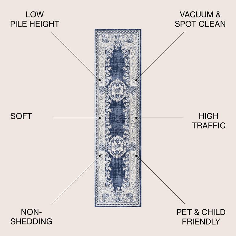 JONATHAN Y Amir Cottage Medallion Area Rug