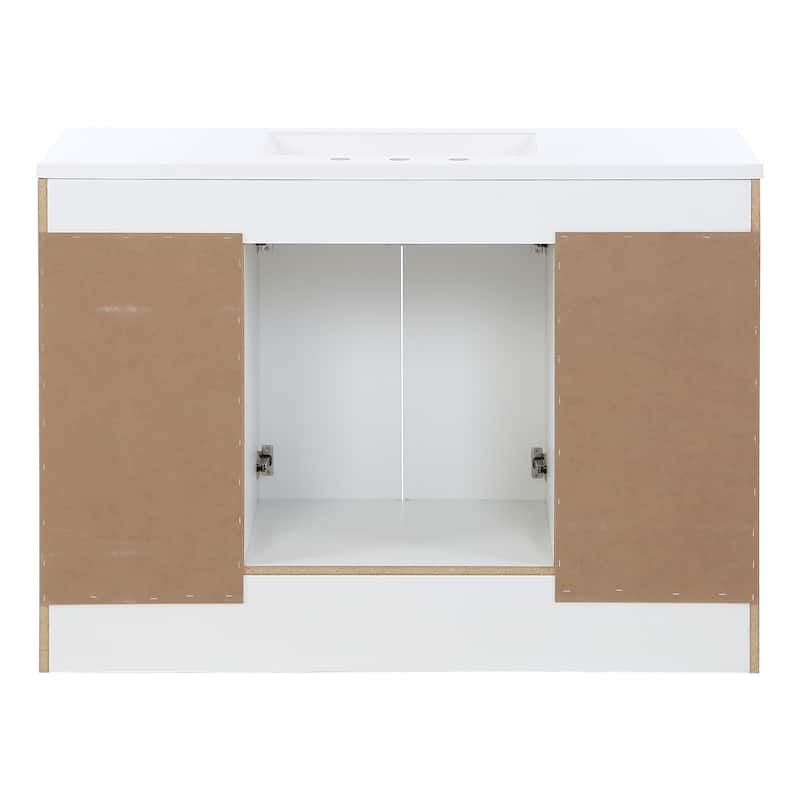Spring Mill Cabinets Lonsdale 48.5" Bathroom Vanity With 6 Drawers and White Sink Top