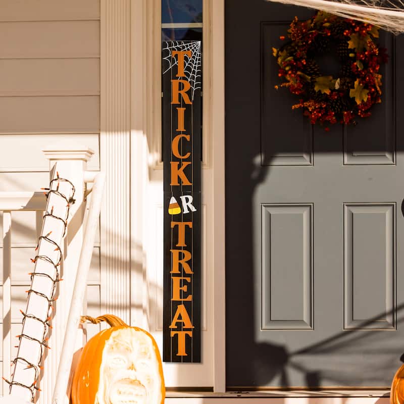 Glitzhome Halloween Wooden Porch Sign Decor