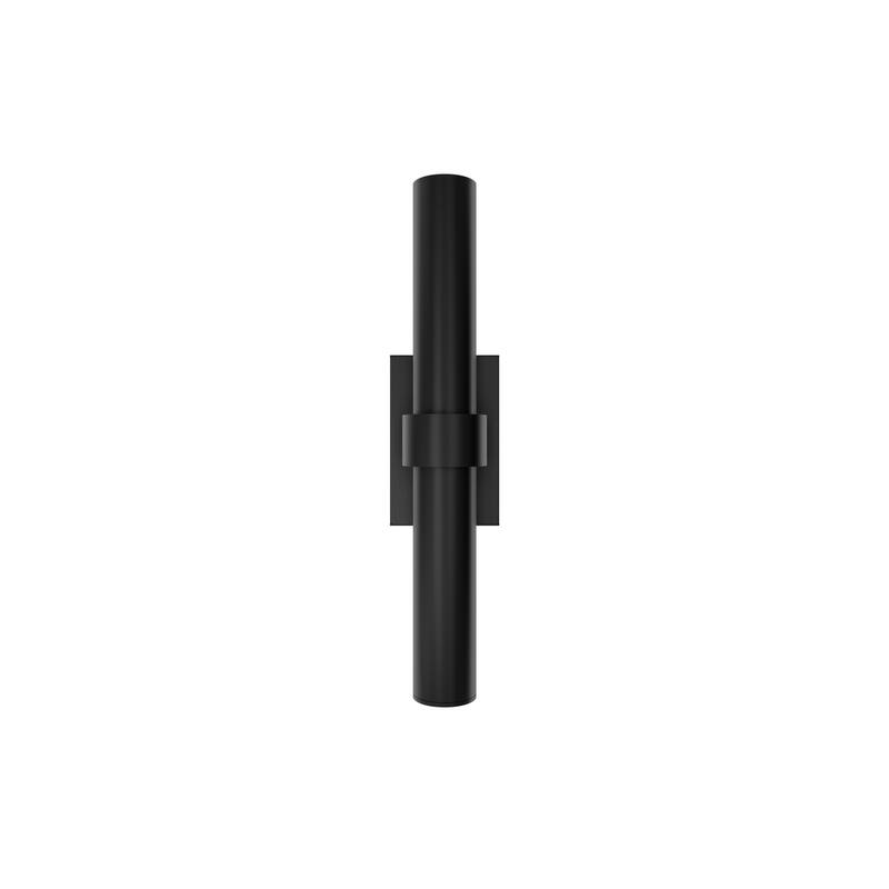 Quincy 20in LED Outdoor Wall Light Selectable CCT 2700-3000-3500-4000K set to 2700K in Black