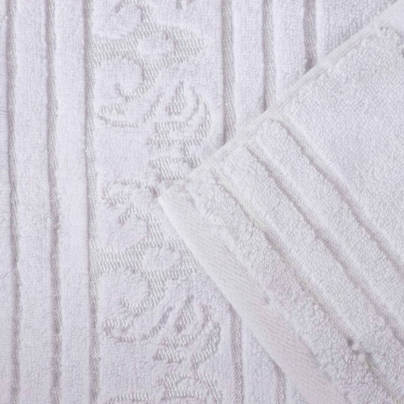 Superior Sadie Zero Twist Cotton Solid and Floral Hand Towel Set of 6