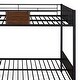 preview thumbnail 18 of 16, Vintage Classic Metal Bunk Bed Frame with Built-in Ladder