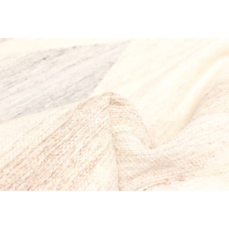 ECARPETGALLERY Flat-Weave Ankara FW Cream Wool Kilim - 5'1 x 7'7