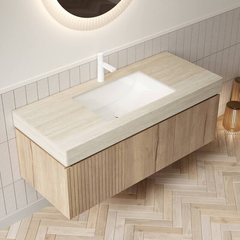 48" Bathroom Vanity with Sintered Stone countertop and Sink