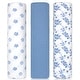 preview thumbnail 18 of 18, Baby Boys and Baby Girls 3 Piece Knit Swaddle Blankets Blue Floral