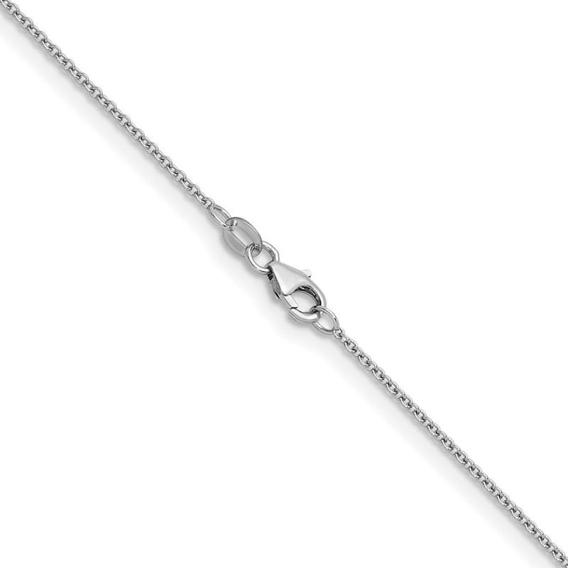 Curata Italian 14k White Gold 1.5mm Cable Chain Necklace (Lobster)