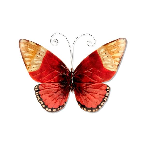 Handmade Red Butterfly Wall Art On Sale Overstock