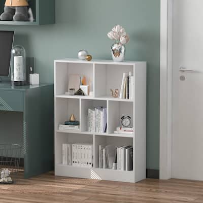 31.5" x 9.4" Bookcase with 3-tier for display