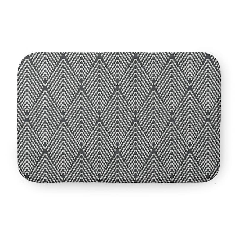 Lifeflor Diamond Bathmat - 34" x 21" - Pepper