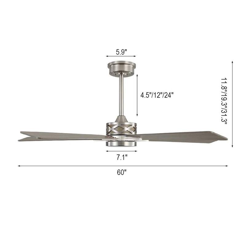 MLiAN 5-Blades DC Motor Indoor Smart Ceiling Fan with Light and Remote