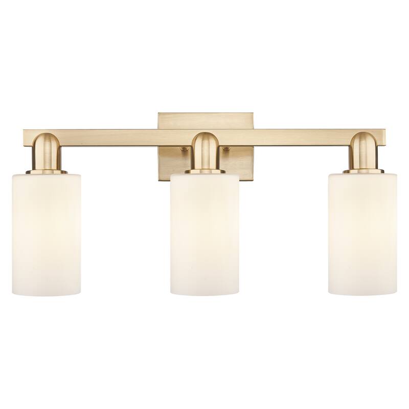 Innovations Lighting Endless Possibilities Arcadia - Clymer - 3 Light 23" Bath Vanity Light - Champagne Bronze/Matte White