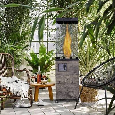 41,000BTU Rectangle Outdoor Patio Heater Propane Fire Pit for Outside