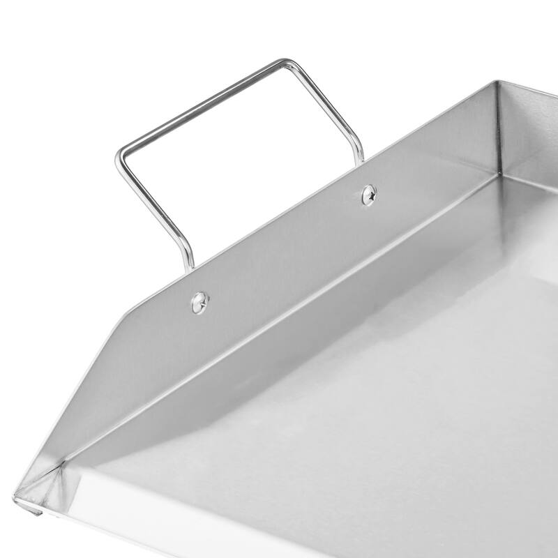 Anmytek Stainless Steel Flat Top Grill Griddle Pan 18x16 BBQ