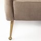 preview thumbnail 8 of 12, Giles Taupe Velvet Wrap w/ Brass Metal Base Accent Chair - 29.5L x 28.7W x 29.5H