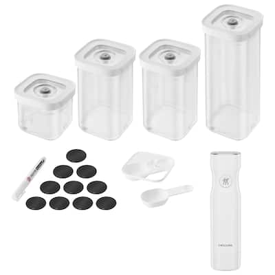 ZWILLING Fresh & Save Cube Box Starter Set, 6-pc, Plastic, Airtight Dry Food Storage Container, Small Cube Set - Clear - 6-pc