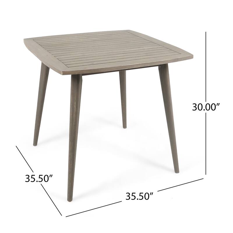 Outdoor Square Acacia Wood table with Straight Legs