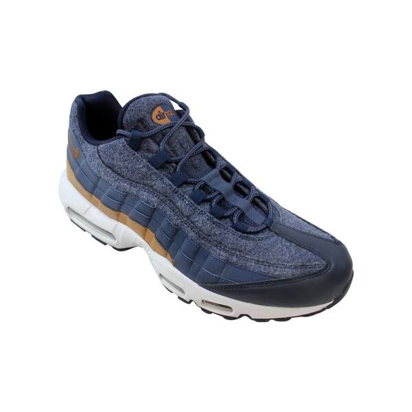 Shop Nike Air Max 95 Premium Thunder Blue Ale Brown Men S 538416 403 Size 13 Medium Overstock 27731269