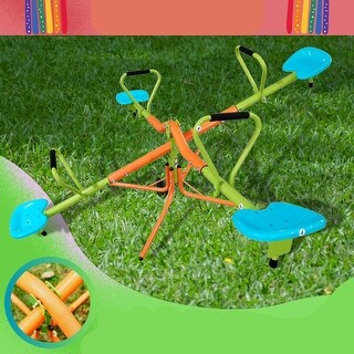 XSS004 outdoor playground four seats seesaw for kids 360 degree rotating sturdy plastic seat seesaw