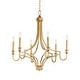 preview thumbnail 1 of 3, Maxim 12786 Normandy 6 Light 29" Wide Taper Candle Style Chandelier Gold Leaf