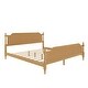 preview thumbnail 9 of 18, King Size Platform Bed Frame with Rattan Headboard