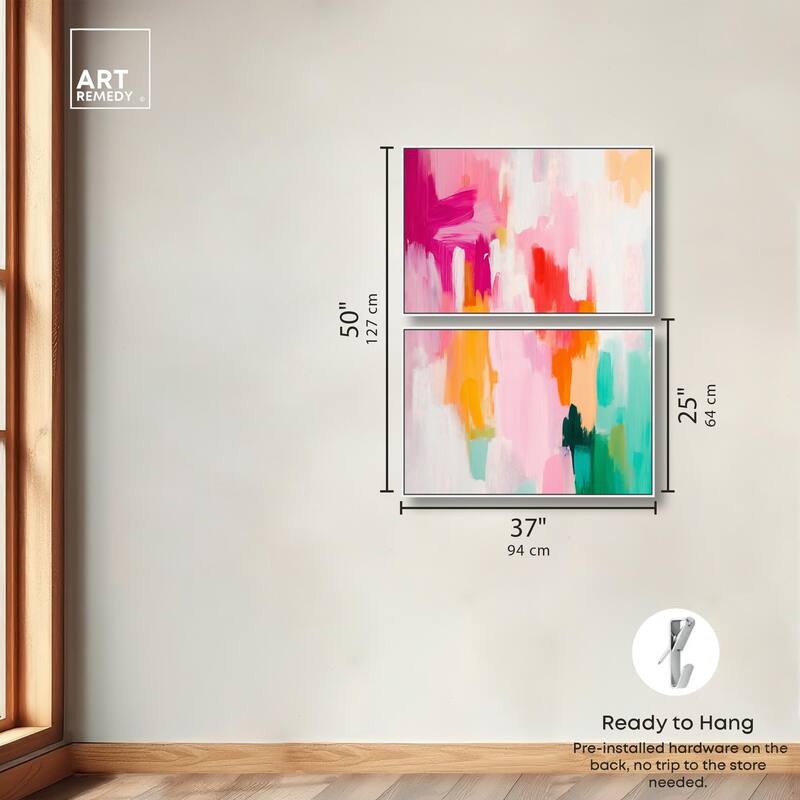 Playful Palette I Canvas Set of 2 by Art Remedy