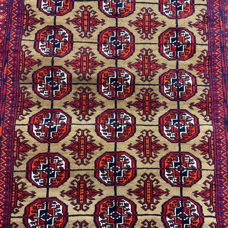 HERAT ORIENTAL Handmade Turkoman Wool Rug - 4'1" x 5'10"
