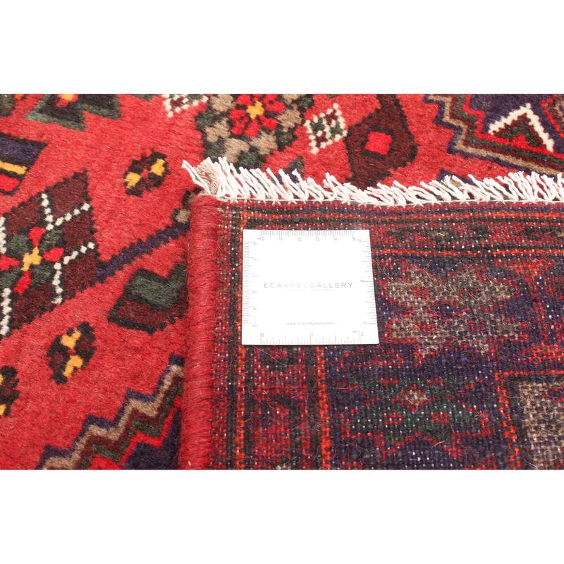 ECARPETGALLERY Hand-knotted Andelz Red Wool Rug - 4'0 x 6'4