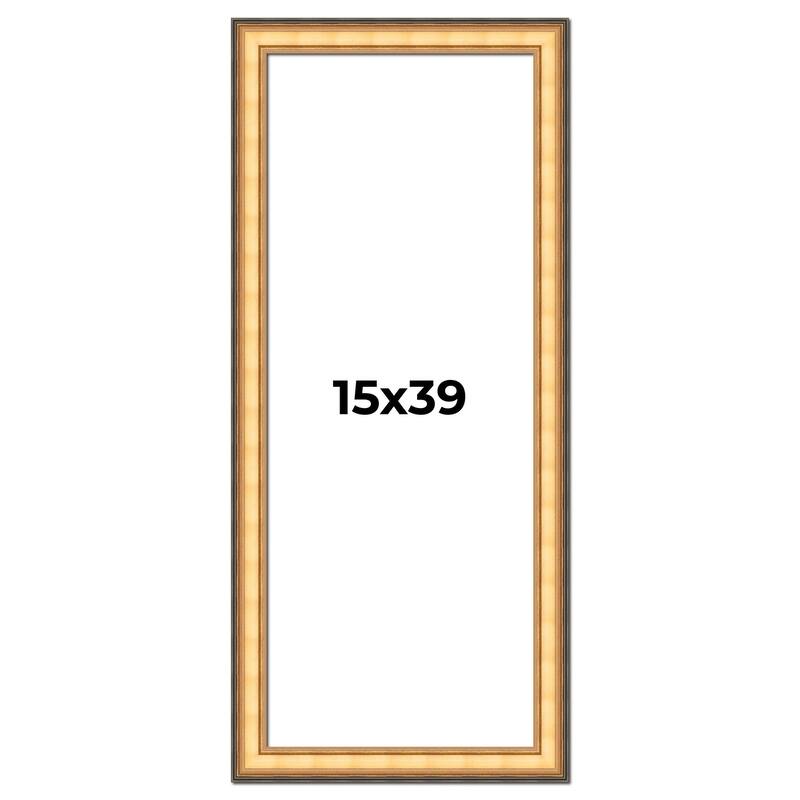 15x39 Frame Gold Plein Aire Solid Wood Picture Frame Width 2 Inches |