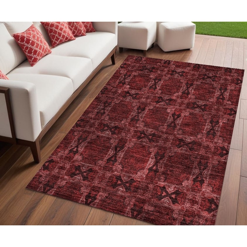 Almomi Garden-Inspired Weather Resistant Versatile Elegance Outdoor Rug