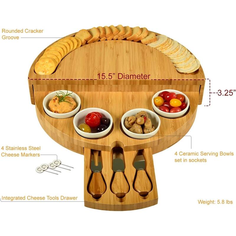 Picnic at Ascot - Bamboo Cheese Board Set