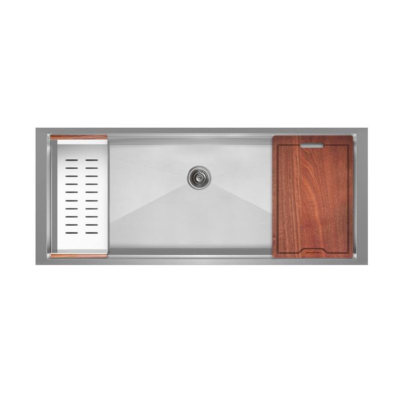 Rivage 45 x 19 Single Basin Undermount Kitchen Workstation Sink - 45 x 19
