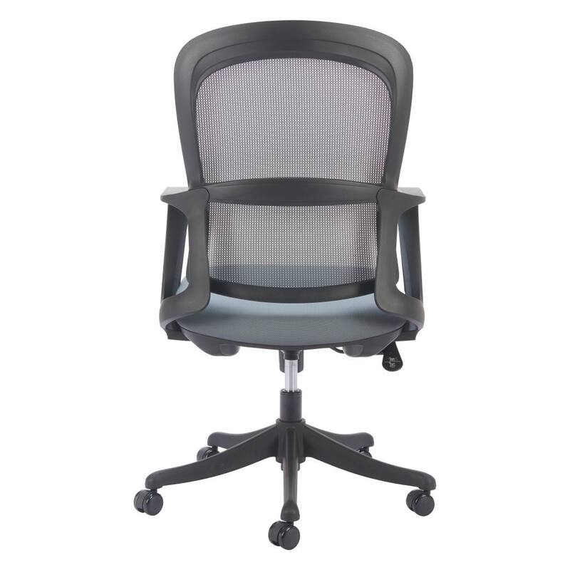 Gray and Black Adjustable Height Swivel Rolling Office Chair