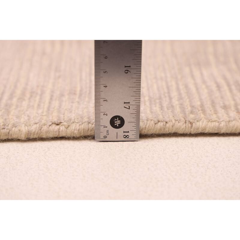 ECARPETGALLERY Hand Loomed Shimmer Beige Viscose Rug - 6'6 x 10'0