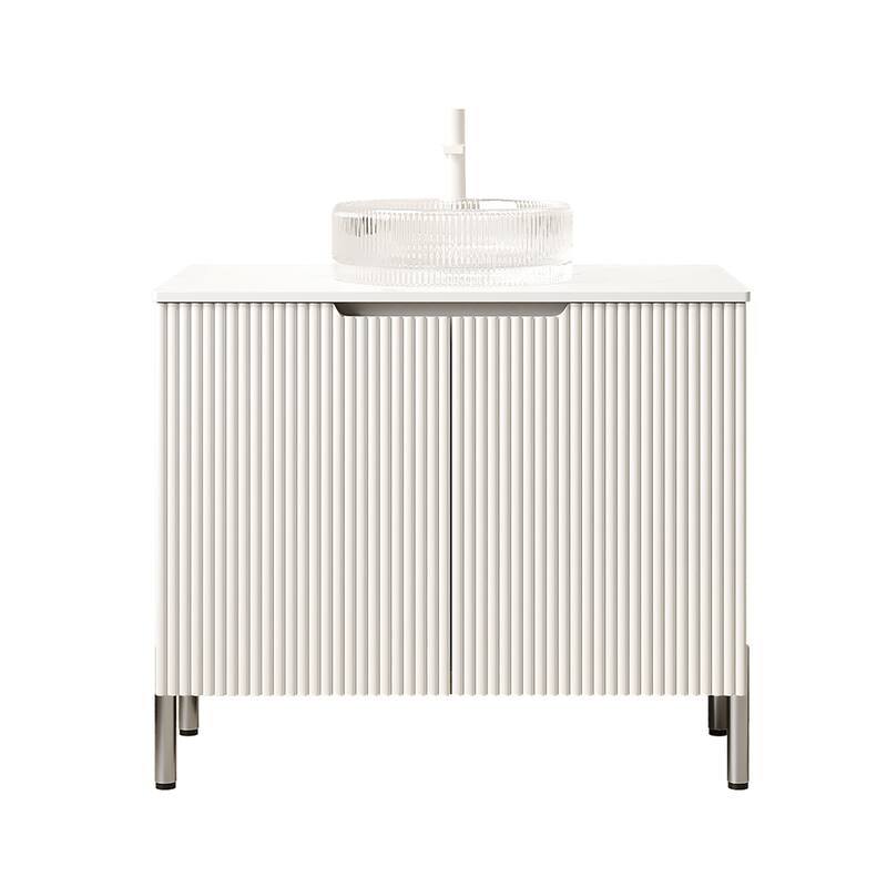 30" Freestanding Bathroom Vanity with Vessel Round Basin