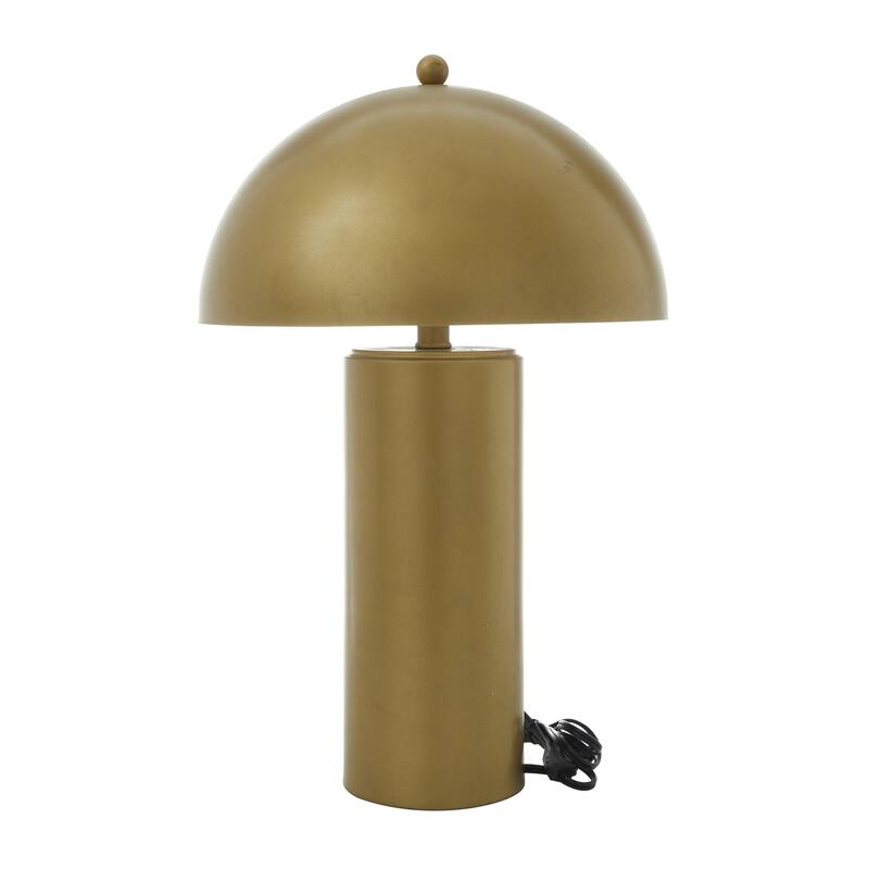 Metal Room Accent Lamp with Dome Shade - Gold & Black - Roche River Decor