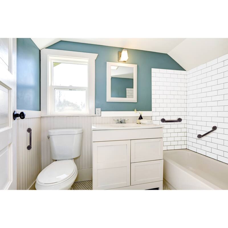 Decorative Shower Grab Bar - 12" Bathroom Grab Bars for Seniors, Non-Slip Bathroom & Household Handicap Safety Bar for Elderly