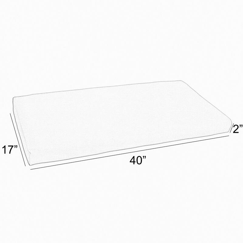 Sunbrella Canvas 40 in x 17 in x 2 in Bench Cushion Bristol - 40 in x 17 in x 2 in