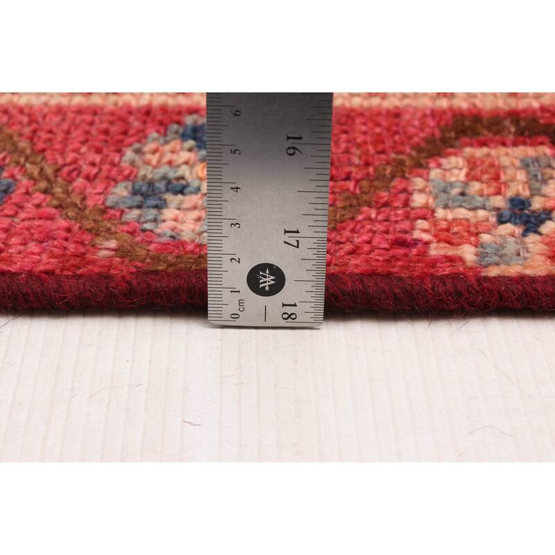 ECARPETGALLERY Hand-knotted Melis Vintage Light Red Wool Rug - 4'5 x 7'3