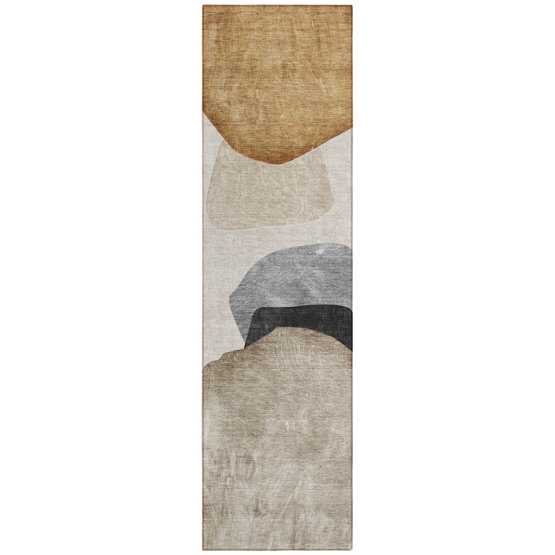 Namo Artistic Abstract Weather Resistant Classic Meets Modern Outdoor Rug