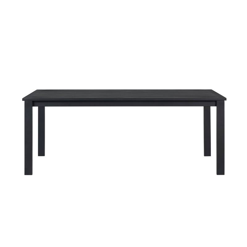 Sardinia Outdoor Aluminum Dining Table and 6 Chairs Set - Black