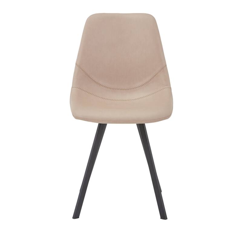 Markley Modern PU Leather Upholstered Ergonomic Mid-Back Accent Chair with Metal Legs for Home Kitchen or Living Room (Set of 4)