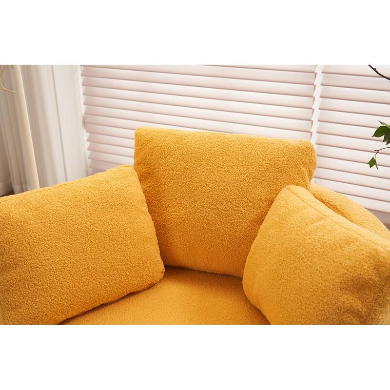 Teddy Fabric Swivel And Storage Chair