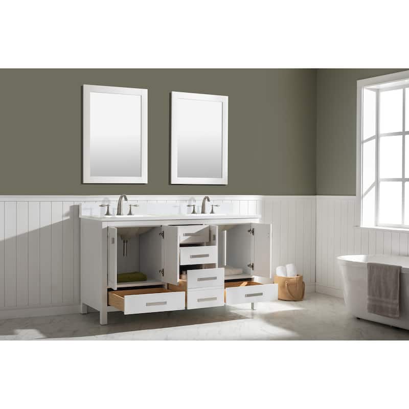 Valentino 60" Double Vanity in White