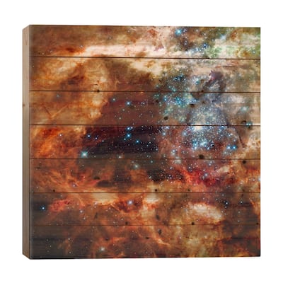 R136 Star Cluster (Hubble Space Telescope) Print On Wood by NASA - Multi-Color