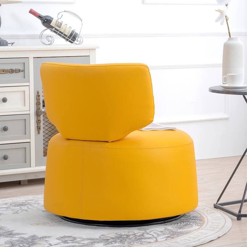 29.13" Wide Swivel PU Fabric Chair